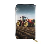 JHLMN Black and Halloween Ghost Women's Wallets Ladies Credit Card Holder Slim Thin Leather Clutch Cell Phone Handbag for Women, Tractor Farm, One Size, Classic