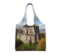 JHLMN Canvas Aesthetic Tote Bag For Women Shopping Bag Large Capacity Shoulder Bag Historical Monuments Of Armenia Reusable Grocery Bags