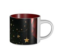 JHLMN Ceramic Coffee Mug 15 oz Coffee Cup with Large Handle Tea Cups Magic Show Novelty Tea Mugs Large Porcelain Travel Mug for Men Women Office Work