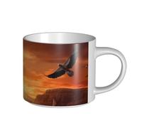 JHLMN Ceramic Coffee Mug 15 oz Coffee Cup with Large Handle Tea Cups Native Tribes Novelty Tea Mugs Large Porcelain Travel Mug for Men Women Office Work