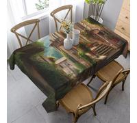JHLMN Rectangle Tablecloth Waterproof Jacquard Tablecloths Wrinkle-Free Washable Decorative Fabric Farmhouse Dining Table Covers Italy Tuscan Indoor Outdoor Table Cloth 35" x 55"