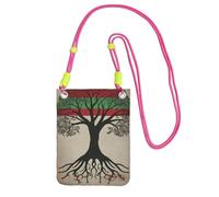JHLMN Small Crossbody Bags for Women Cell Phone Purse Mini Cellphone Wallet Tree Palestinian Flag Cell Phone Bag