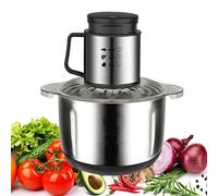 JHLP 1000W Mini Kitchen Food Blender Chopper - Small Electric Mixer Processor with Stainless Steel Bowl - Baby Food Maker with 2 Speeds & 6 Bi-Level Blades - Meat Mincer for Efficient Cooking