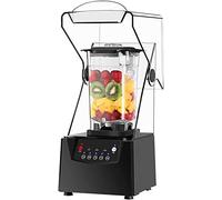 JHLP Smoothie Maker Blender - 2L Commercial Stand Mixer with Sound Enclosure, 17000rpm Blade & Ice Crusher, Silent Broken Wall Cooking Machine for Fruit Drinks - With Cover - High Speed - Powerful