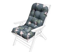 JhLwARes High Back Patio Chair Cushions with Ties Waterproof Wicker Chair Cushion Replacement 4" Thickened Outdoor Seat Cushions Office Lounge Recliner Overstuffed Seat Mats