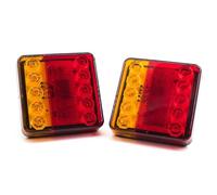 JHMHCOQ 2 Piece 12V 24V Waterproof IP65 Car Tail Light Rear Lamps Trailer Truck Lighting Brake Light