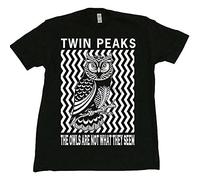 jhn David Lynch Twin Peaks Owls are Not What They Seem Shirt L Black