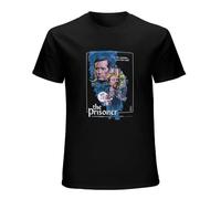 jhn The Prisoner v3 T-Shirt Movie Poster Patrick McGoohan All Men's BlackXXL Black XXL