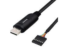Jhoinrch USB to TTL Serial Cable Adapter Converter Onboard FT232RL Chip with 6 Pin 0.1” Pitch Female Connector（5.9FT/1.8M