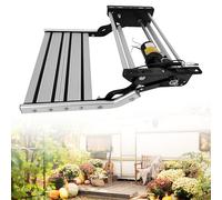 JHOMHF 484mm/19in 19in Electric RV Step - Folding Aluminum Single/Double Layer Ladder With LED Light, 440 Lbs Capacity For Camper & Caravan(SingleLayerElectric)