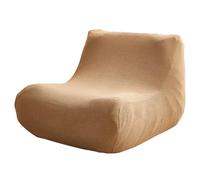 JHOMHF Comfy Fireside Chair Covers Stretch Armless Lounge Sofa Slipcover Lazy Floor Couch Furniture Protector, Bean Bag Couch Cover For Living Room Bedroom(Camel)