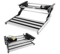 JHOMHF Electric Folding RV Step - Aluminum Single/Double Layer Step Ladder With LED Light, 440lbs/200kg Capacity For Motorhome Camper & Caravan(SingleLayerElectric)