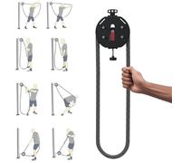 JHOMHF Endless Rope Resistance Trainer Multifunctional Pull Rope Machine With Premium Nylon Rope & Adjustable Resistance For Upper Body And Full-Body Endurance(Red)