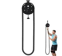 JHOMHF Endless Rope Trainer 13ft Premium Nylon Portable Cable Pulley System With Adjustable Resistance For Full-Body Home Workouts Strength Training For Arms Back Grip Coordination(Black)