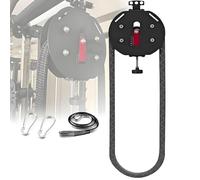 JHOMHF Endless Rope Trainer Portable Cable Pulley System With Adjustable Resistance For Home Gym Full-Body Workout Machine For Arms Back Grip Strength Coordination Training(Red)