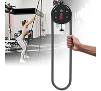 JHOMHF Endless Rope Trainer Portable Pulley Cable System With Adjustable Resistance For Home Gym Full-Body Workout For Grip Arms Back & Coordination(Red)