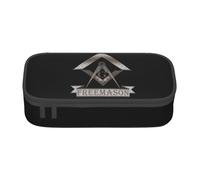 JHOMHF Freemasonry Masonic Aesthetic Big Capacity Zipper Pencil Cases Desk Organizer Case for College Office School Women Men Durable Portable Pencil Pouch(A18)
