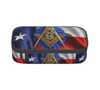 JHOMHF Freemasonry Masonic Aesthetic Big Capacity Zipper Pencil Cases Desk Organizer Case for College Office School Women Men Durable Portable Pencil Pouch(A12)