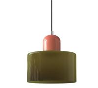 JHOMHF Modern Art Deco Pendant Light Ceiling Hanging Lamp for Living Room Bedroom Kitchen Restaurant Café Stylish Mid-Century Inspired Fixture(Green 15)