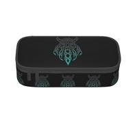 JHOMHF Nordic Viking Totem Vintage Lightweight Pencil Cases Large Capacity Portable Pen Box Pencil Pouch Organizer for Women Men Girl Boy(A27)