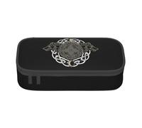 JHOMHF Nordic Viking Totem Vintage Lightweight Pencil Cases Large Capacity Portable Pen Box Pencil Pouch Organizer for Women Men Girl Boy(A21)