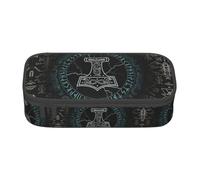 JHOMHF Nordic Viking Totem Vintage Lightweight Pencil Cases Large Capacity Portable Pen Box Pencil Pouch Organizer for Women Men Girl Boy(A25)