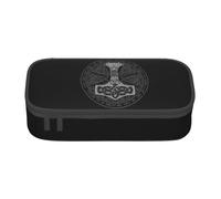 JHOMHF Nordic Viking Totem Vintage Lightweight Pencil Cases Large Capacity Portable Pen Box Pencil Pouch Organizer for Women Men Girl Boy(A19)