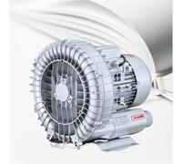 JHOMHF Regenerative Blower 110V Single Phase High-Pressure Industrial Vacuum & Air Blower Low Noise Oil-Free Vortex Pump for Sewage Aeration Wastewater(180W/0.24HP)