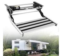 JHOMHF Single/Double Layer Electric RV Step - Telescopic Folding Entry Stair With 12V LED Light For Camper Van Motorhome Travel Trailer & Fifth Wheel(SingleLayerElectric)