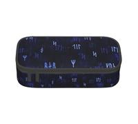 JHOMHF Viking Runes Large Capacity Pencil Cases with Zipper Portable Durable Pencil Pouch Organizer Makeup Bag Pen Box for Women Men Student(A21)