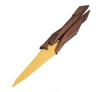 JHRFU Gold Singularity Butterfly Model, Length 22Cm/8.7Inch,All-Metal Construction, with A Leather Sheath.,B