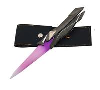 JHRFU Valorant Large Singularity Butterfly Model,Length 27Cm/10.7Inch,Four Colors Available,with A Leather Sheath,All-Metal Game Collectibles,Purple