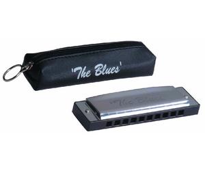 JHS The Blues TB10A Harmonica Key A, Silver