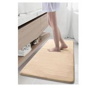 JHSDHYD Carpet Cobblestone Embossed Bathroom Bath Mat Coral Fleece Non-slip Carpet In Bathtub Floor Rug Shower Room Doormat(Yellow,50x80cm)