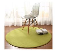 JHSDHYD Carpet Coral Fleece Round Carpet For Living Bedroom Rugs Coffee Table Foot Mats Balcony Bay Window Carpet Kid's Play Crawling Mat(Green,Diam120cm 47in)