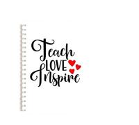 JHSDHYD Inspirational Notebooks 3pcs A5 Spiral Notebook Teach Love Inspire Rainbow Note Book Writing Pad Journal Teacher Life Day Gift Appreciation Floral Design(Color-5)