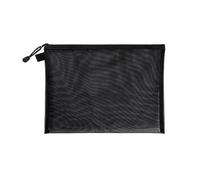 JHSDHYD Plastic Wallets Zipper Nylon Mesh Zipper Pouch Mesh Cosmetic Bags Makeup Bags Pencil Case Travel Bags for Cosmetic School Office Supplies(Black,A4(33.5X24cm))