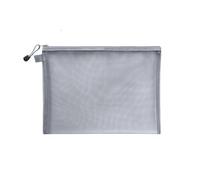 JHSDHYD Plastic Wallets Zipper Nylon Mesh Zipper Pouch Mesh Cosmetic Bags Makeup Bags Pencil Case Travel Bags for Cosmetic School Office Supplies(Grey,A5(23.5X17cm))