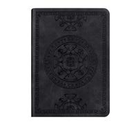 JHSDHYD Pocket Notebook A6 Retro Style Pocket Type Mini Notebook Stamping Process Writing Book Portable Notepad Office Bookkeeping(Black)