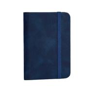 JHSDHYD Pocket Notebook Mini Book A7 Notebook Portable Notepad Small Pocket Skin Feeling Leather Waterproof Notes School Supplies(Dark blue)
