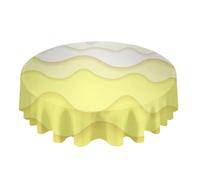 JHSDHYD Round Tablecloth Round Table Cover Gradient Geometry Fresh Summer Abstract Waterproof Tablecloth Wedding Home Kitchen Dining Room Table Decor(Diameter 137cm)