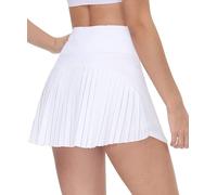 Jhsnjnr Women's Summer Short Skirt Casual Pleated Mini Skirt Workout Tennis Golf Skort with Pockets White