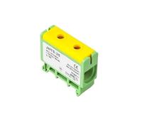 JHT5 35mm² Distribution Board DIN Rail Cable Breakout Terminal Block Aluminum/Copper Clamp Connector High Current Box(JHT5-35-1-PE)