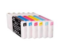 JHTRHZ 6 Colors Ink Cartridge Compatible With Frontier-S DX-100 Printer T7811-T7816 200ML/PC(T7814-Y)