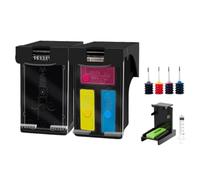 JHTRHZ 63XL Refillable Cartridge Replacement Compatible With 63-1110 1111 1112 2130 2131 2132 Printers 63 XL Ink Tank Refill(1set With ink)