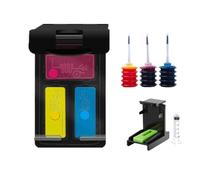 JHTRHZ 63XL Refillable Cartridge Replacement Compatible With 63-1110 1111 1112 2130 2131 2132 Printers 63 XL Ink Tank Refill(1Pack Color With ink)