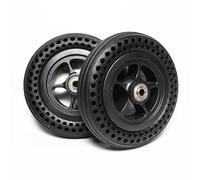 JHTVGIUZ 2 Pcs 6" Front Wheelchair Wheel, Honeycomb Rubber PU Solid Tyre, Wheelchair Casters, Black Wheelchair Front Wheels, for Wheelchairs, Rollators, Walkers