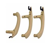 JHVVBFWF Car Interior Passenger Door Left Right Pull Handle Leather Cover Replacement for X3 X4 F25 F26 2010-2016(Beige,LHD Set)