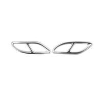 JHVVBFWF For Mercedes For Benz A Class W177 A200 A220 A250 2019-2021 Rear Exhaust Tail End Pipe Cover Trim Muffler Decorator Car Exhaust Tip Pipe(Silver)