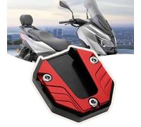 JHXFUL Motorcycle Side Stand Plate Pad for Sym Maxsym Tl 500 508 Maxsym Tl500 Tl508, Aluminum Alloy Motorcycle Kickstand Pad Prevents Tiles Wear Marks,Red